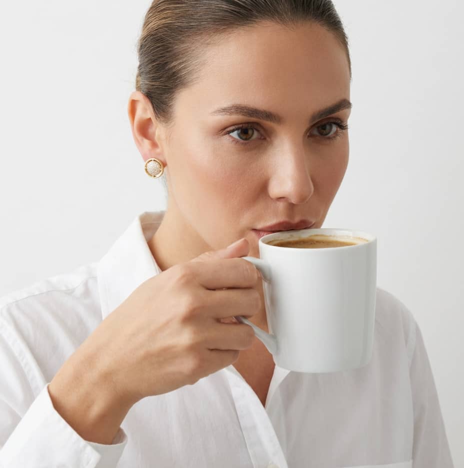 18K hypoallergenic Gold-plated studs with fancy stones