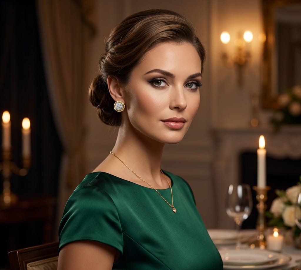 18K hypoallergenic Gold-plated studs with fancy stones