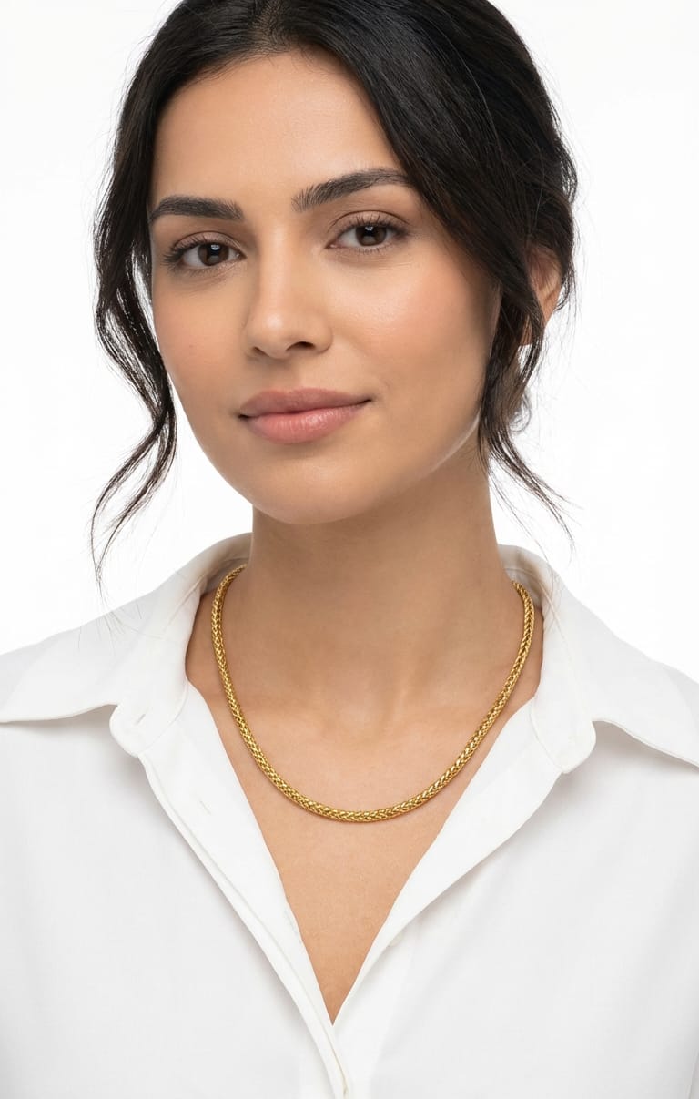 18K gold-plated 10 inches choker necklace