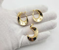 18K gold-plated Chunky hoop earrings set