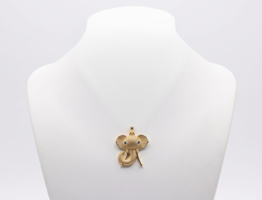 18k gold-plated unisex pendant