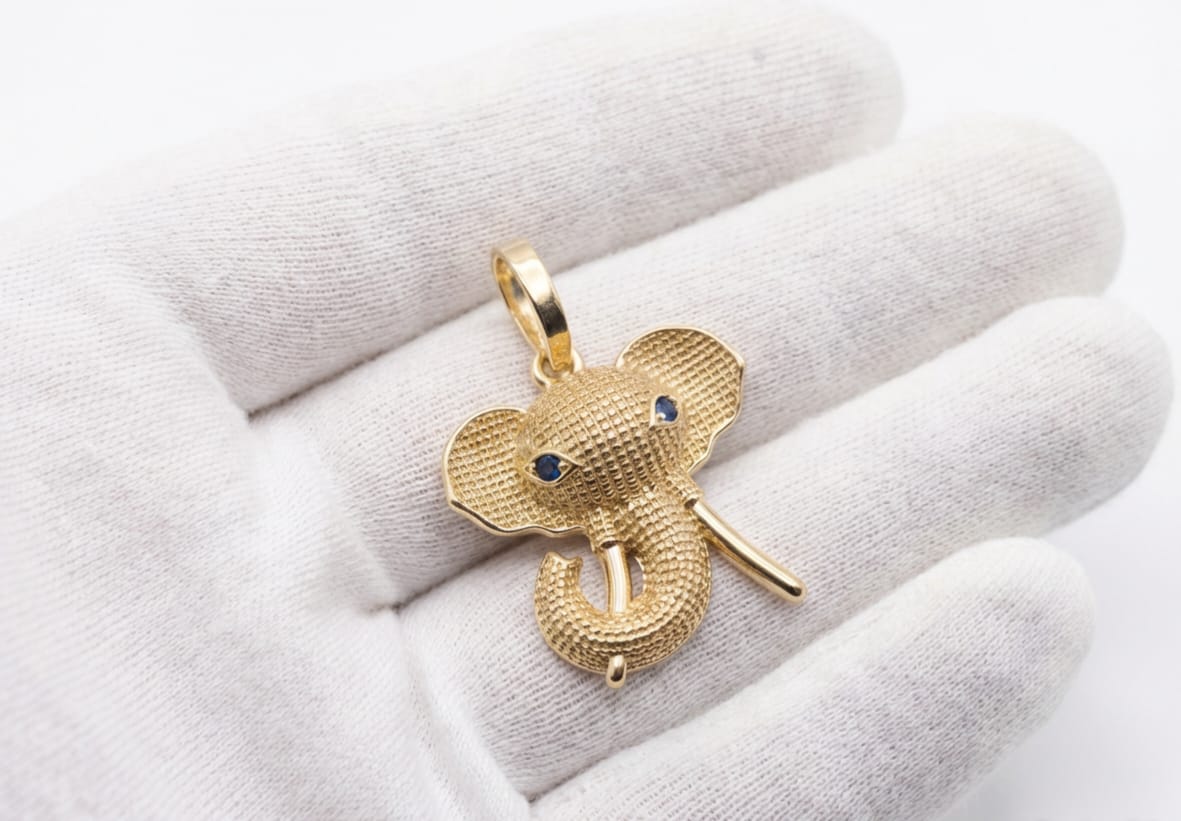 18k gold-plated unisex pendant