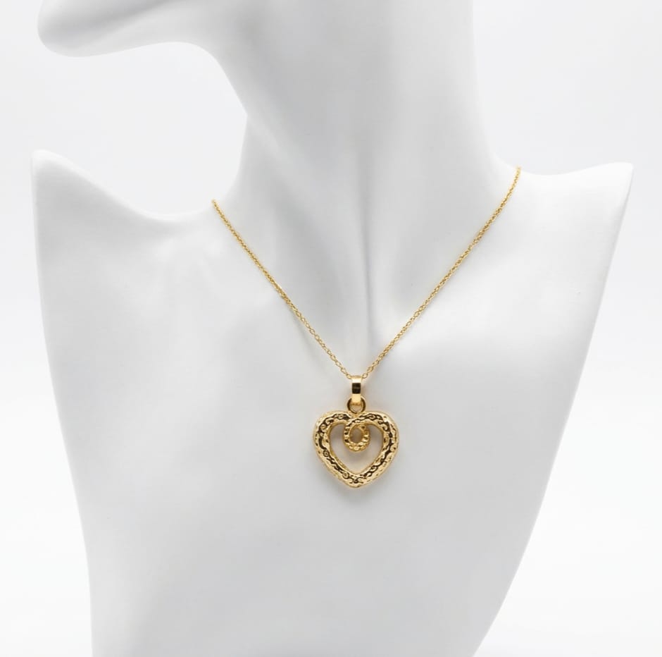 18K non-tarnish gold-plated Heart-shape pendant