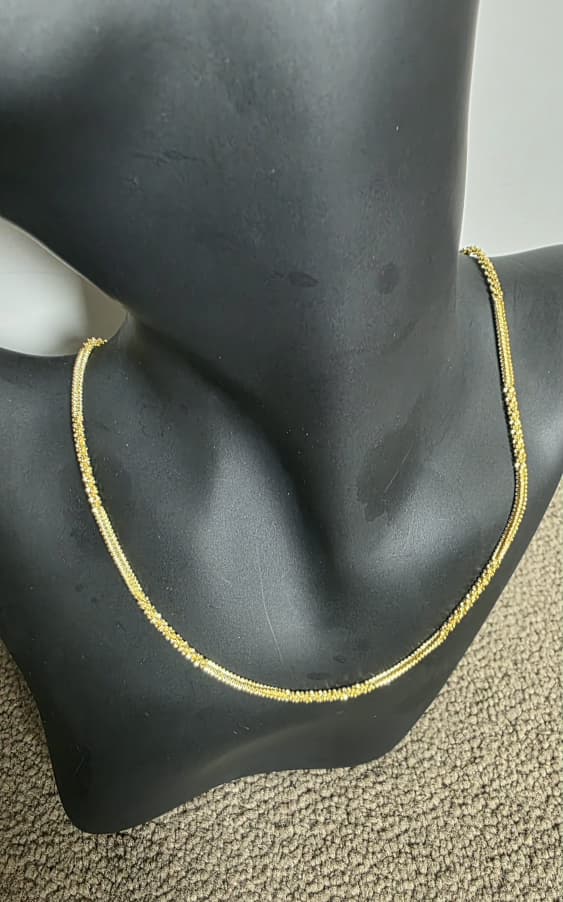18k gold-plated 16 inches costume necklace