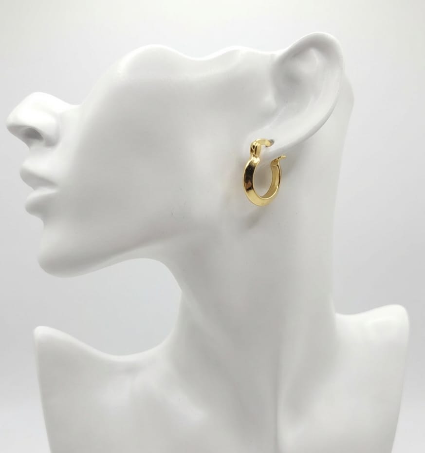 18K non-tarnish gold-plated mini hoop earrings