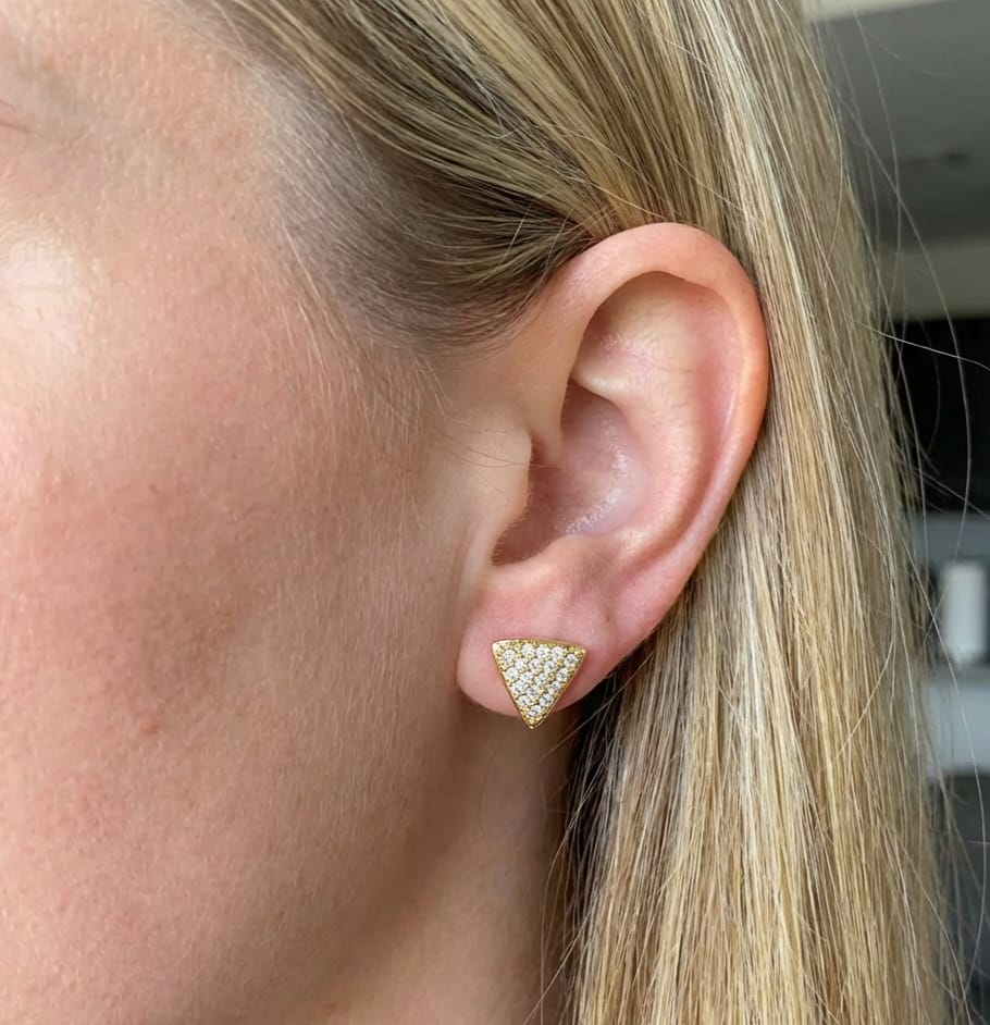 18K Gold-plated mini stud earrings