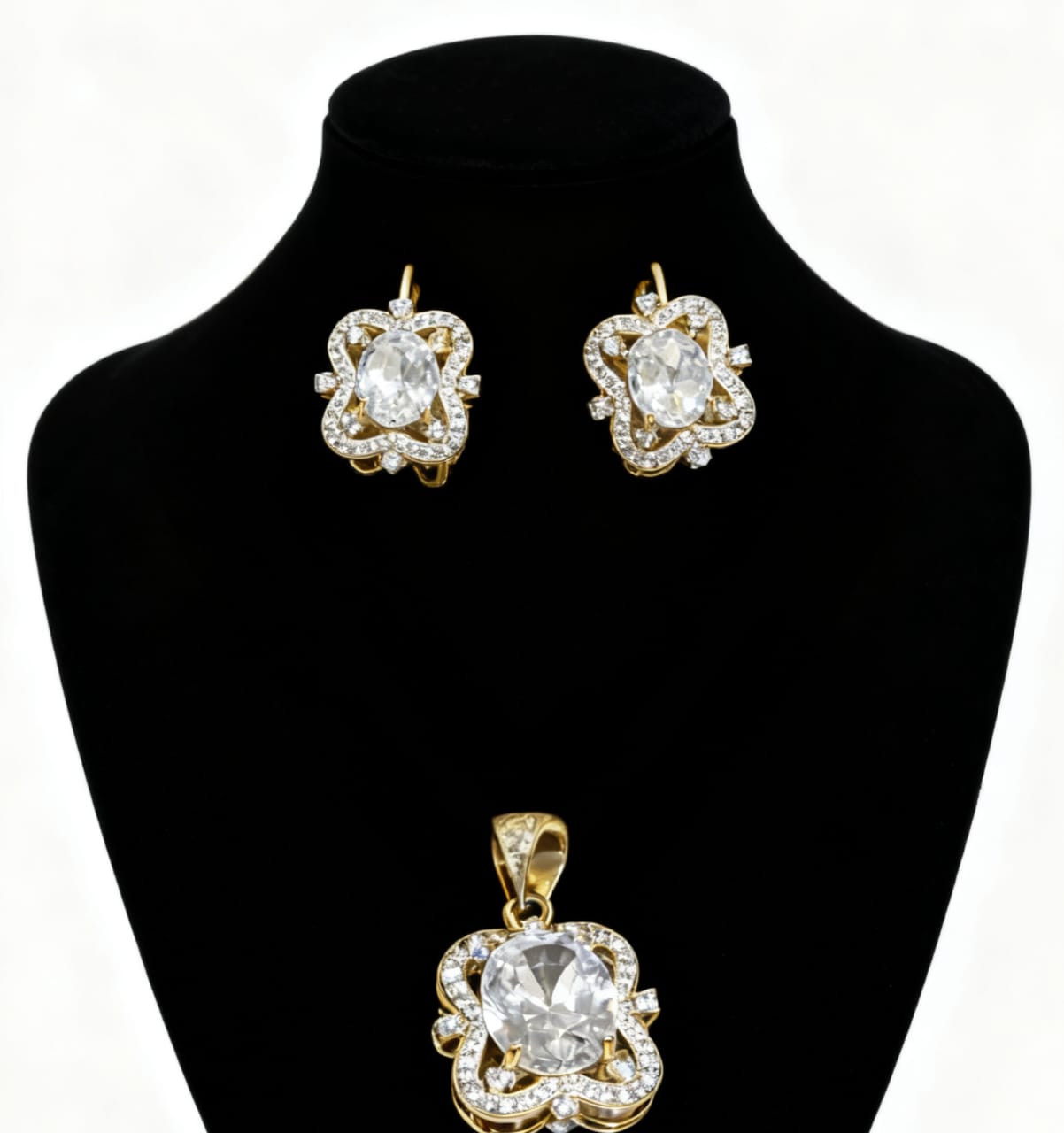 18k Gold-plated clip-on earrings set
