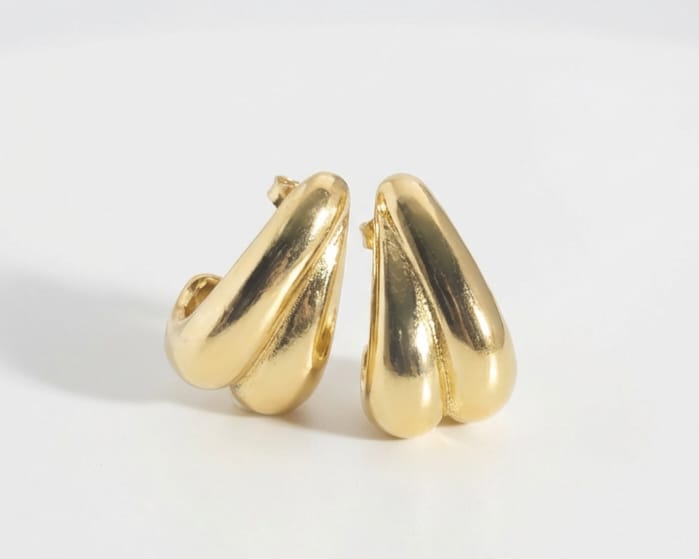 18k gold-plated hoop earrings