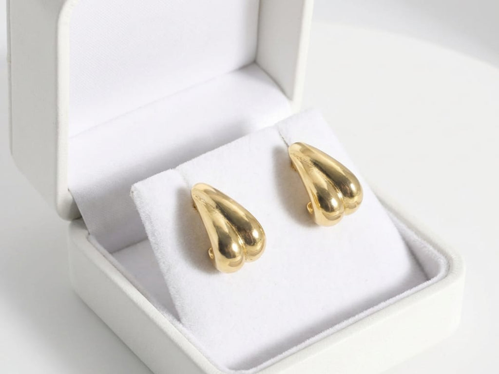 18k gold-plated hoop earrings