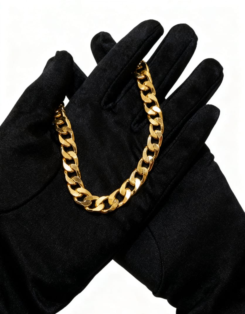 18K gold-plated bold neck chain for men