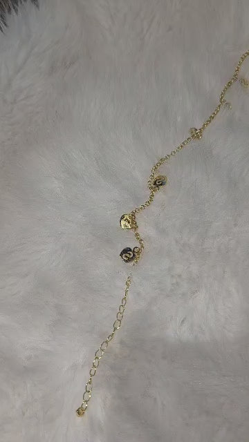 18K Gold-plated charm anklets