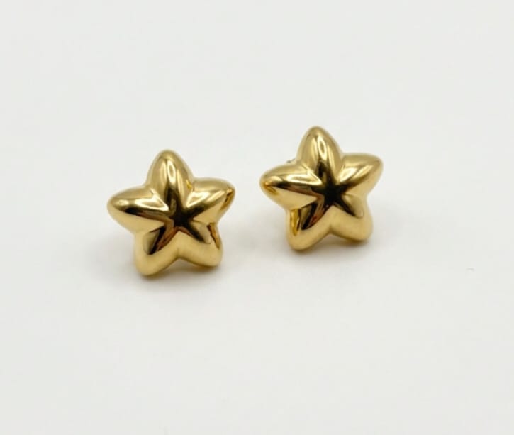 18K gold-plated star-shape small stud Earrings